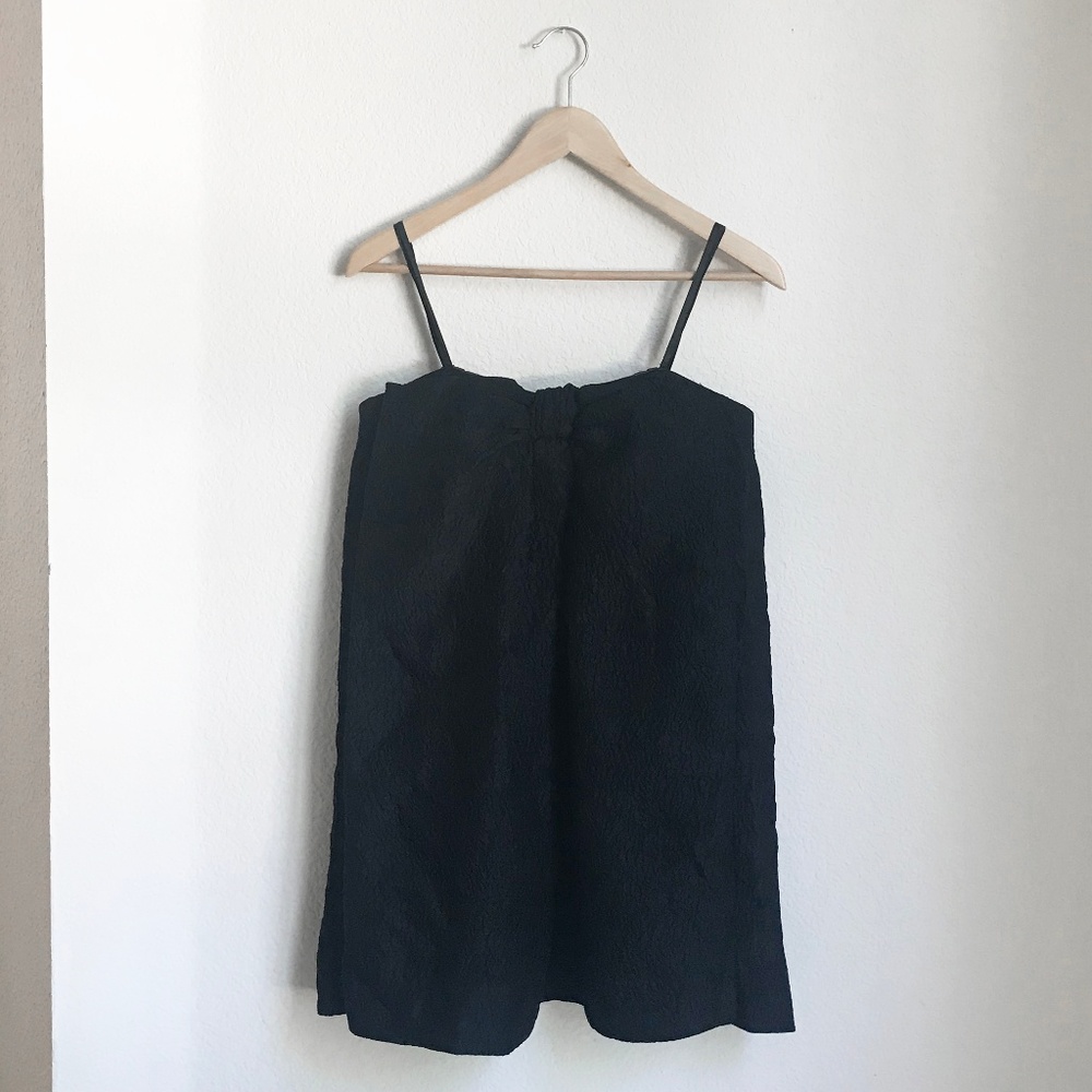 BCBG Textured Silk Strapless Bow Dress NWT